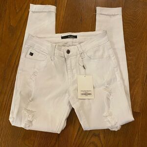 Rancan white distressed jeans size 25